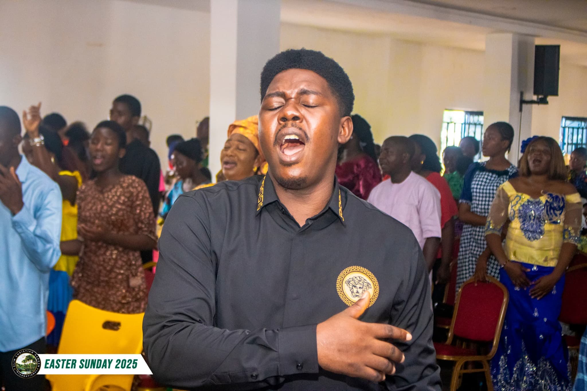 Our Elim church family sharing in worship